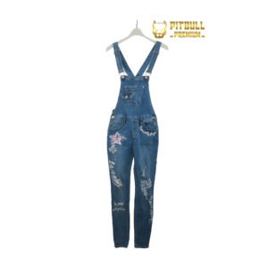Ladies' Denim Overall Pant with broken